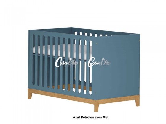 Berço Mini Cama Teca 26257 Anti Refluxo Moveis Euclar